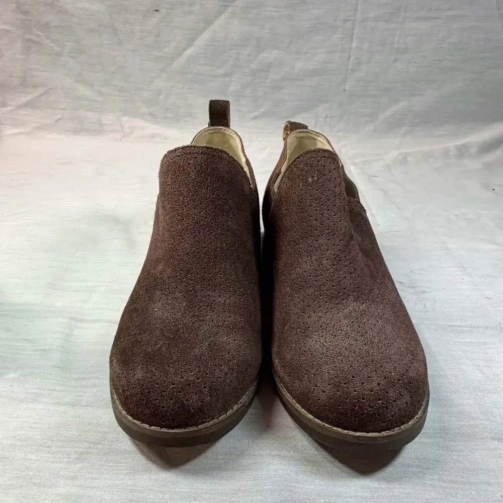 Spenco Wolfridge Women's Suede Orthotic Shootie Ankle Boots French Roast Size 7